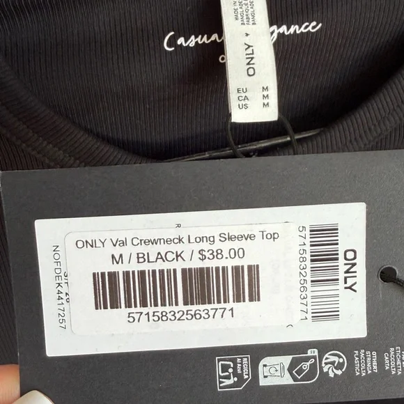 Only Ribbed Long-Sleeve Top - Picture 4 of 4